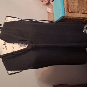 Theory 100% Silk Black Semi Sheer Sleeveless Blouse Size Medium